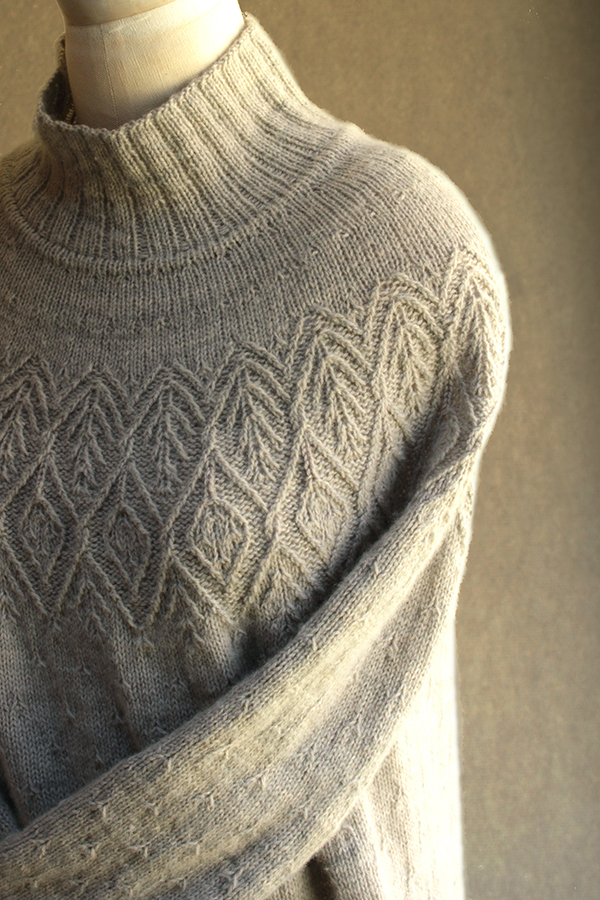 thornapple pullover knitting pattern, twisted ribs
