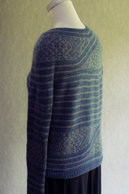 thornapple pullover knitting pattern, twisted ribs
